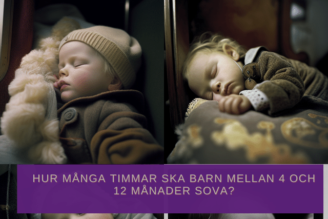 Hur många timmar ska barn mellan 4 och 12 månader sova?